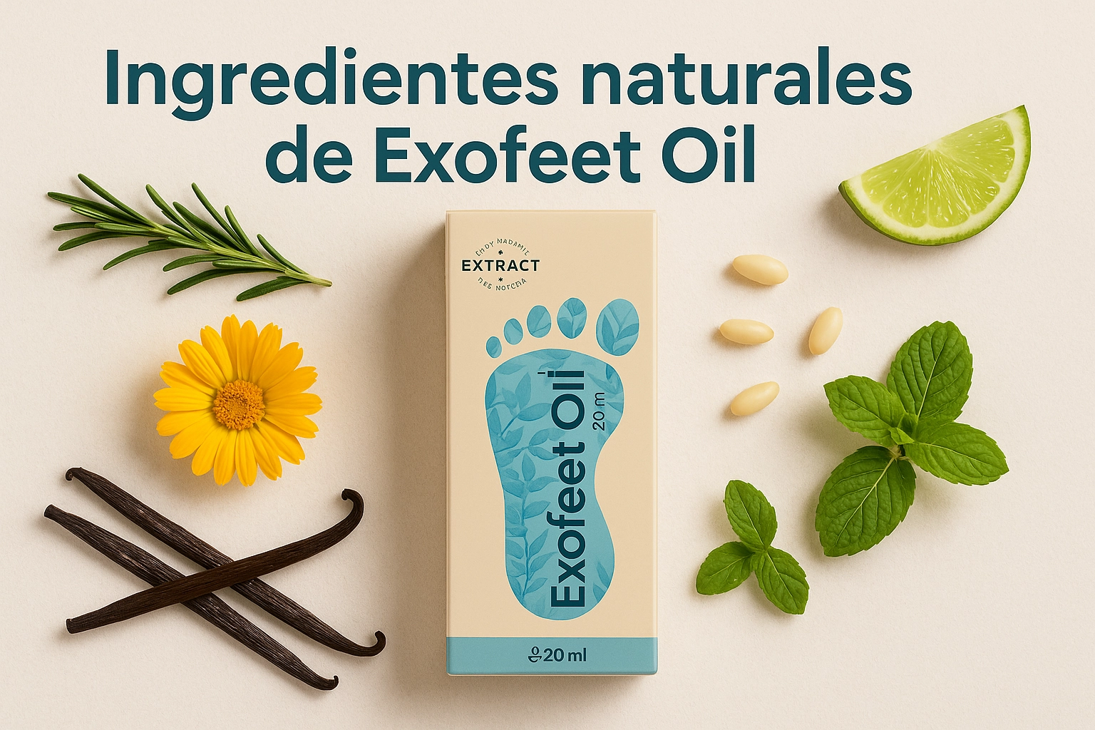 Ingredientes naturales de Exofeet Oil