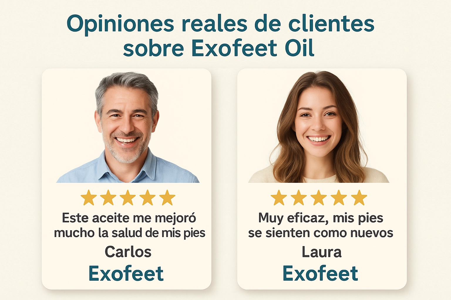 Testimonios reales de usuarios de Exofeet Oil