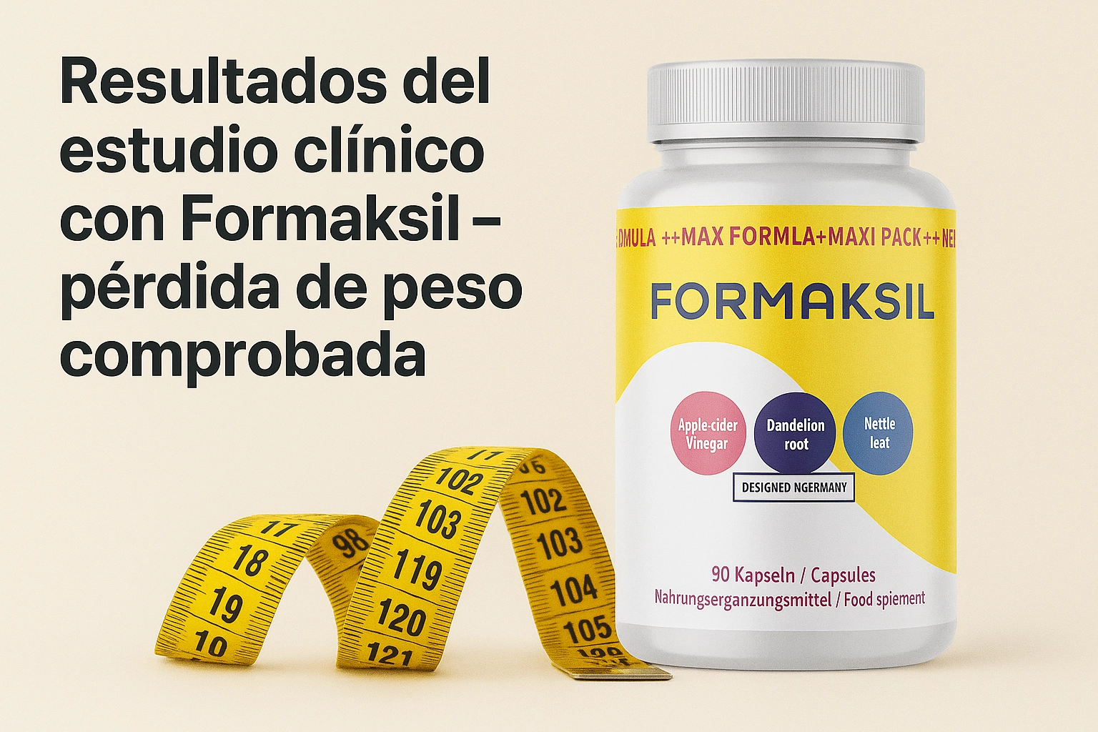 Resultados del estudio clínico con Formaksil – pérdida de peso comprobada