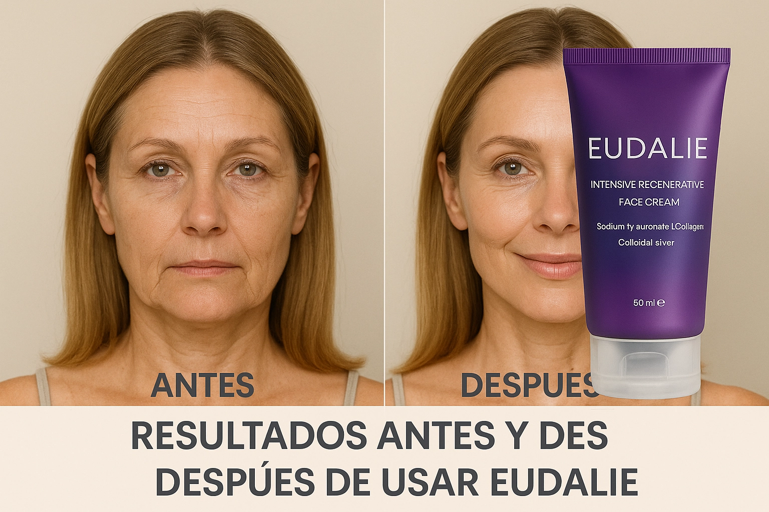 Resultados antes y después de usar Eudalie