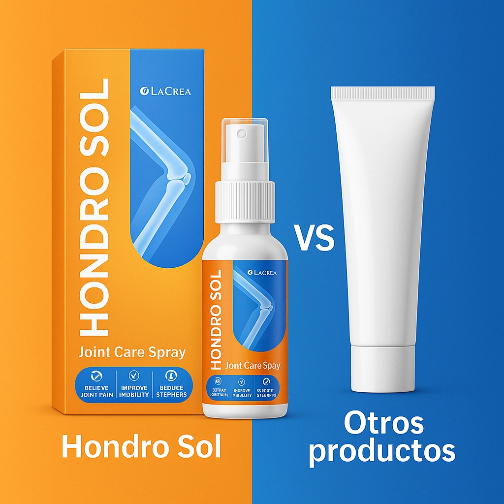 Comparativa visual entre Hondro Sol y otros productos para el dolor