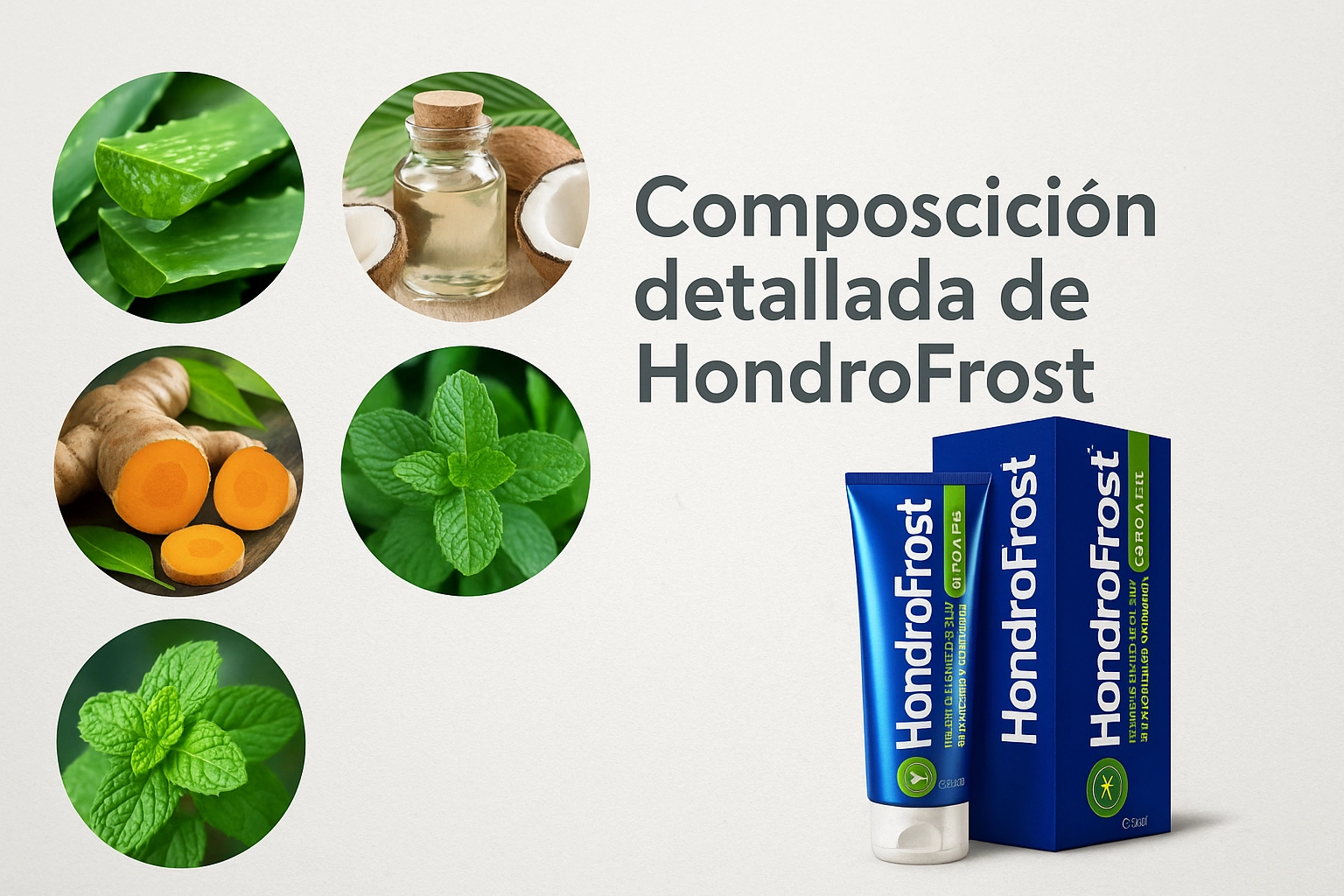 Composición de ingredientes activos en HondroFrost