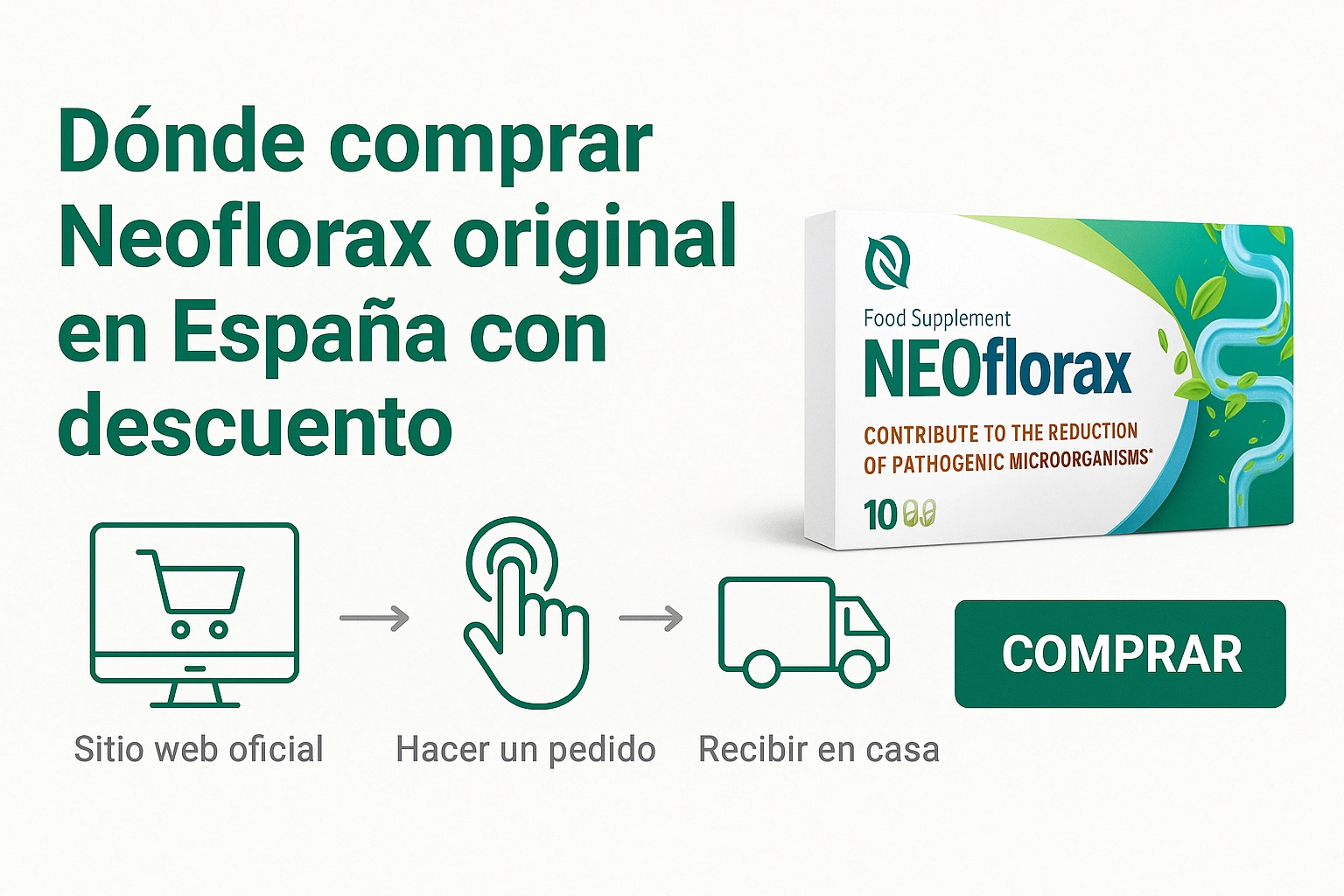 Presentación visual de Neoflorax, ingredientes naturales