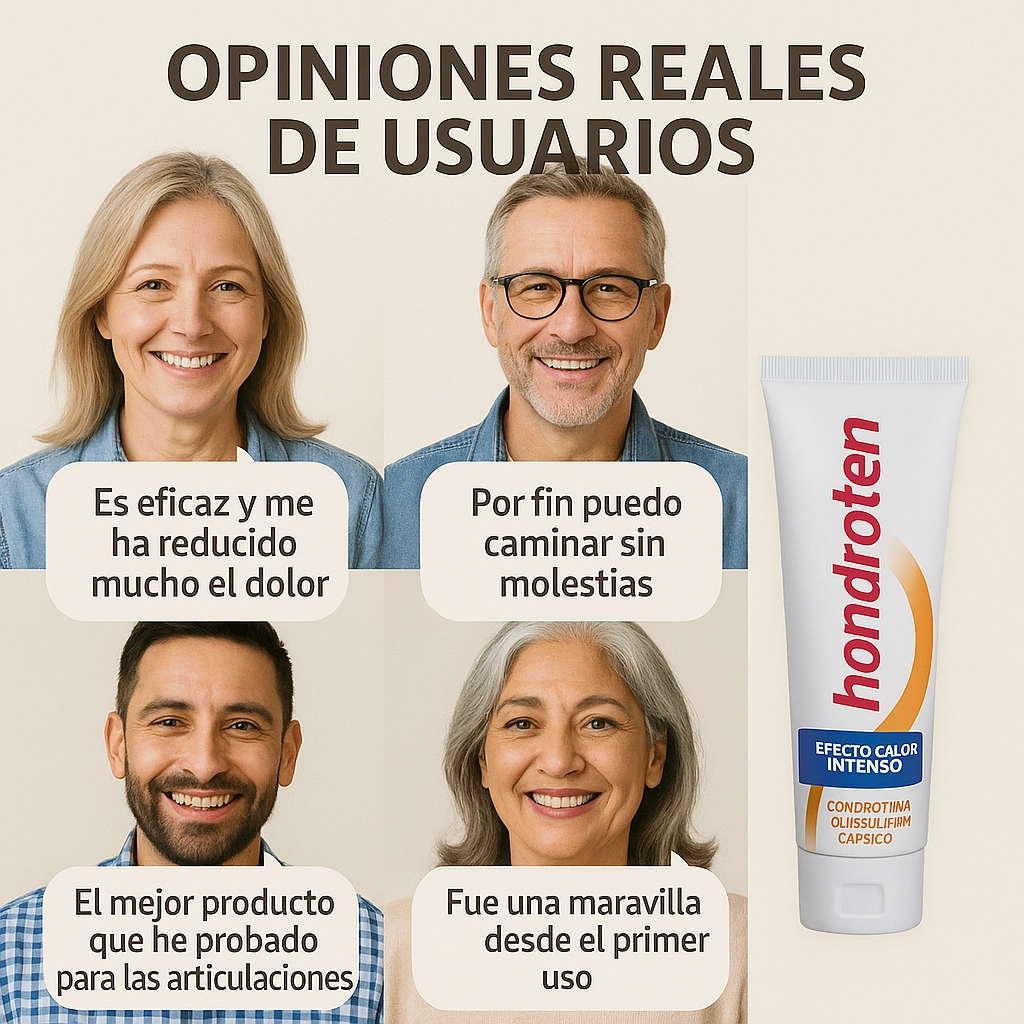 Opiniones reales de usuarios satisfechos con los resultados de Hondroten