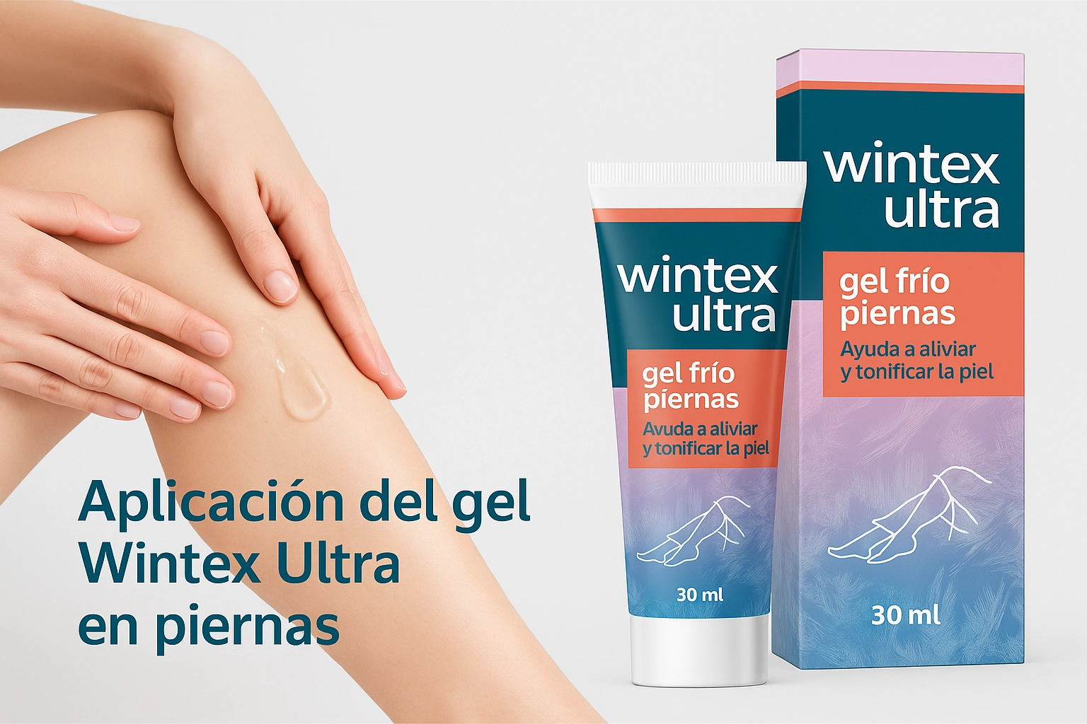 Aplicación del gel Wintex Ultra en piernas