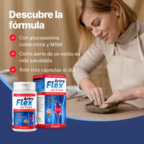 Artroflex Active cápsulas en formato gel con presentación del producto