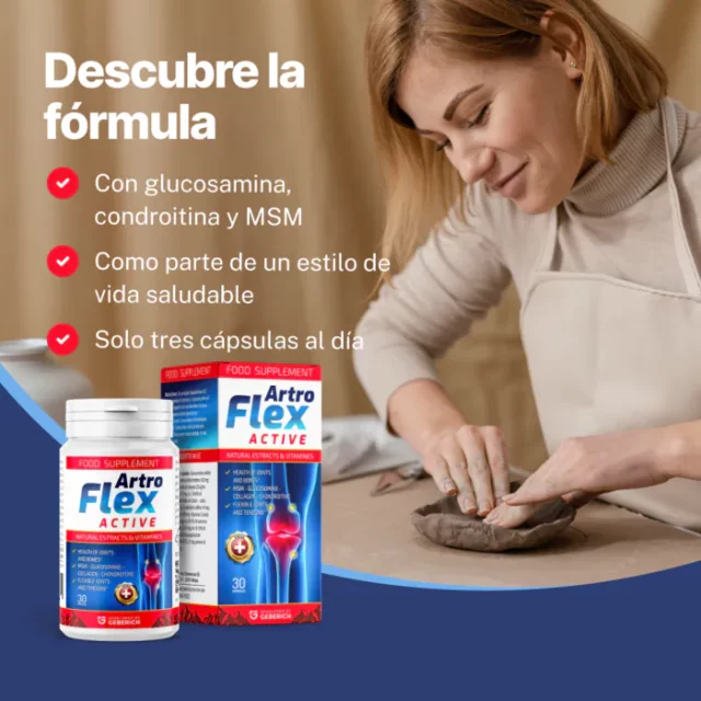 Artroflex Active cápsulas en formato gel con presentación del producto