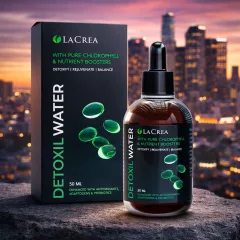Detalle visual de Detoxil water y su propuesta de salud para el mercado español