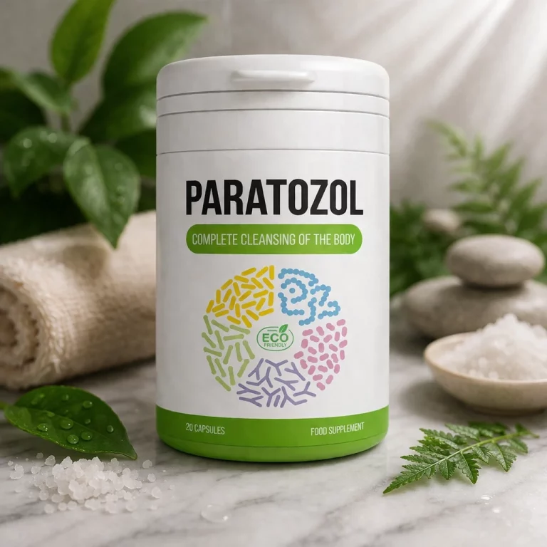 Paratozol cápsulas en formato gel con presentación del producto