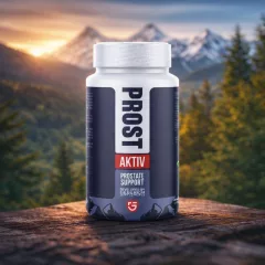 ProstAktiv cápsulas en formato gel con presentación del producto