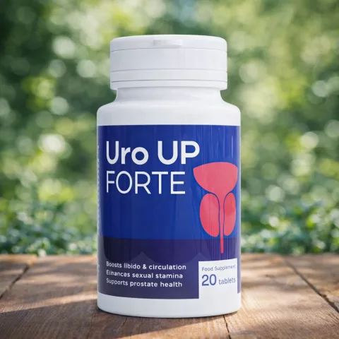Uro UP Forte comprimidos en formato gel con presentación del producto
