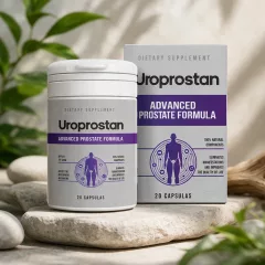 Detalle visual de Uroprostan y su propuesta de para hombres para el mercado español