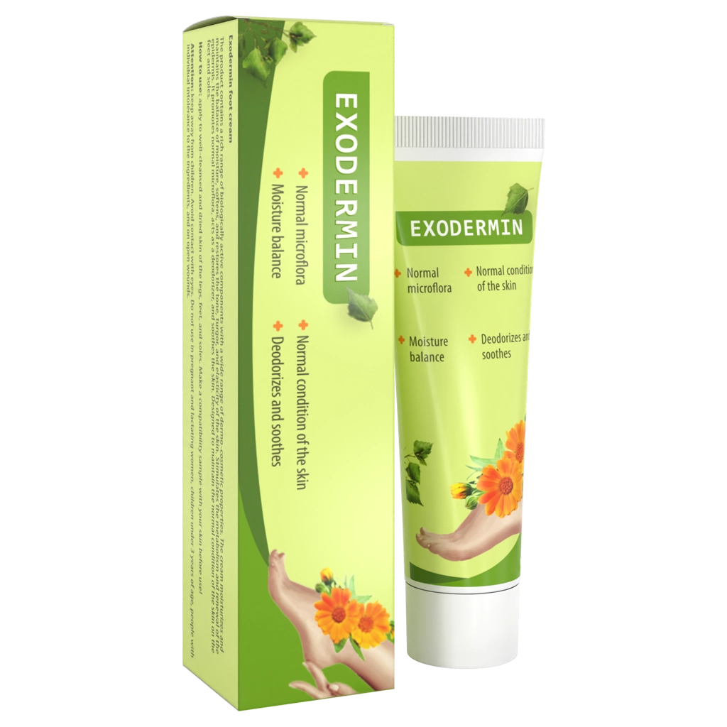 Exodermin: crema natural para combatir infecciones fúngicas. Recuperación rápida de la piel, composición segura, apta para toda la familia.